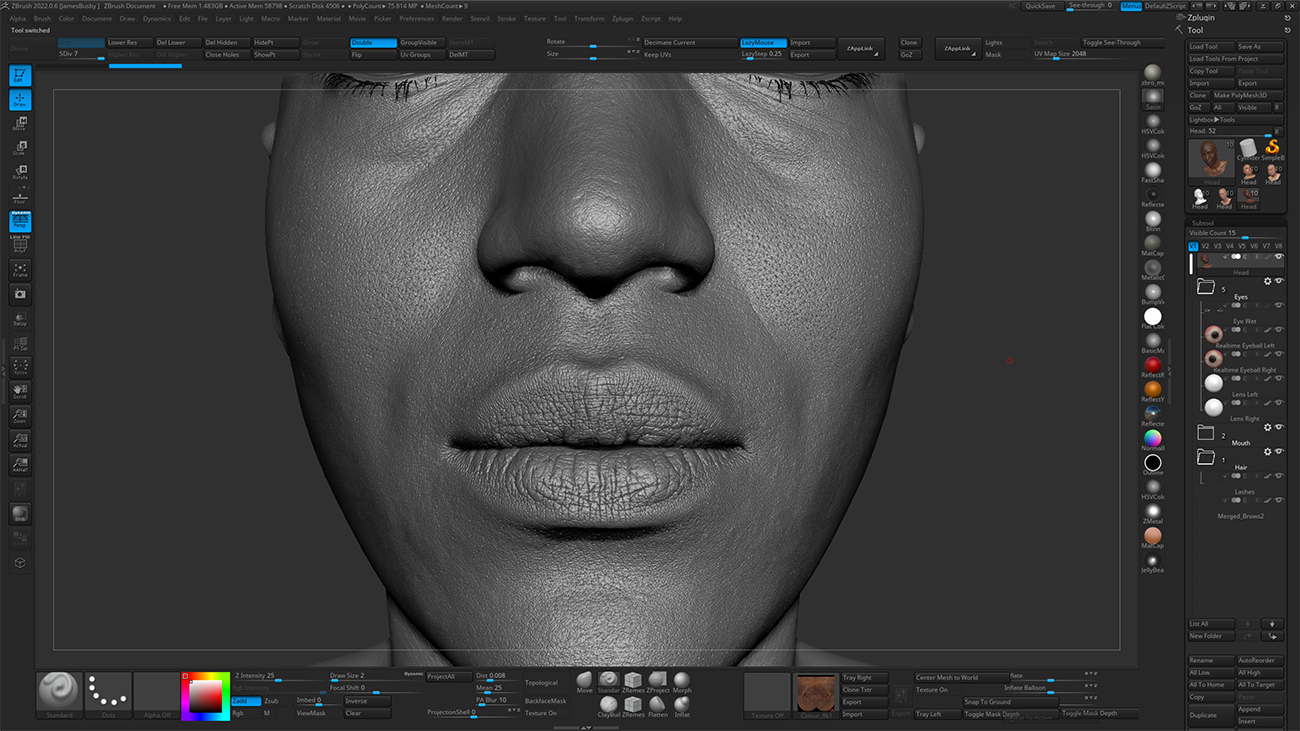 Female 15 / HD Displacement Map